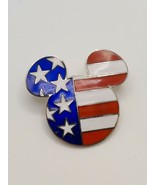 Mickey Mouse American Flag Vintage Enamel Pin 2000 Celebrate the Future - £19.35 GBP