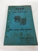 Vintage 1957 Ford Suggested Time Schedule Book Original Cars & Trucks - $9.89