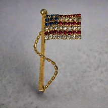 American Flag Rhinestone Brooch - $273.66 MXN