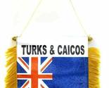 K&#39;s Novelties Turks &amp; Caicos Mini Flag 4&quot;x6&quot; Window Banner w/Suction Cup - £2.27 GBP