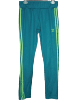Women&#39;s Size Small Adidas Sapphire &amp; Green Track Pants W/ Pockets &amp; Cuff Zip - £17.69 GBP