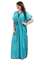 Mahaarani Women Free Size Kaftan Satin Long Maxi Dress Kimono Sleeve EveningGown - £25.33 GBP