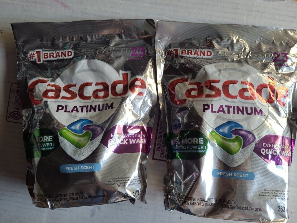 Cascade Platinum Dishwasher Detergent Pods W Dawn 46 Actionpacs Tablets Pods