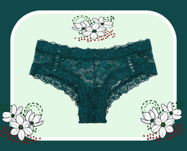 L Xl Xxl Dark Ivy Green Lace Up The Lacie Victorias Secret Cheeky Brief Panty - £8.64 GBP