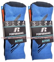 6Pair Russell® Performance Active DRI-POWER 360 Boys Crew Socks M Shoe S... - $19.79
