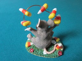 Charming Tails By Fitz &amp; Floyd Figurine &quot;Look, No Hands!&quot; Thanksgiving - £23.30 GBP