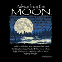 Moon T-shirt S M L 2XL Black Advice Unisex Sizes 100% Cotton  NEW NWT - €17,67 EUR