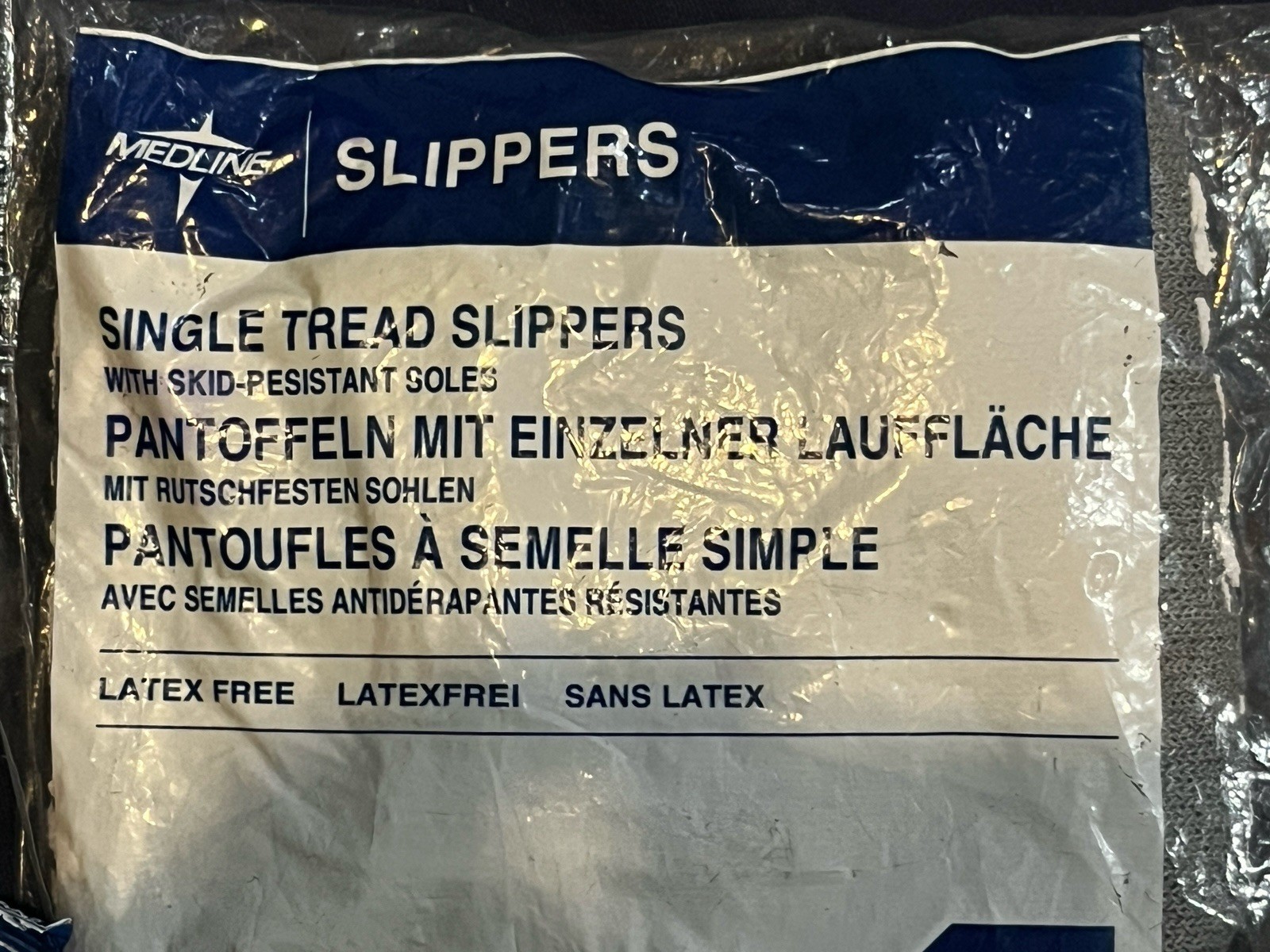 Medline Slippers Single Tread Slippers With Skid Resistant Soles - $3.16