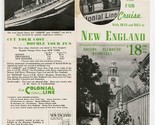 Colonial Line Brochure After NY Fair Cruise 1939 New England Arrow Comet... - $17.82