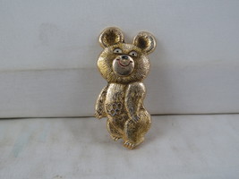 Vintage Olympic Pin - Moscow 1980 Misha Official Mascot - Stamped Pin - $19.00