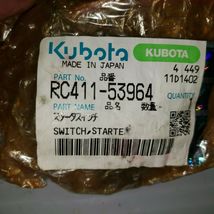 Kubota: SWITCH, STARTER, Part # RC411-53964 Genuine - $85.00