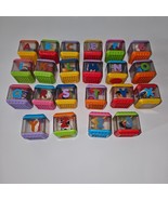 22 Fisher Price Peek-A-Boo Blocks Lot Alphabet Letters Numbers (incomple... - $39.55