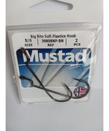 Mustad Big Bite Soft Plastics Hooks, Size 5/0, 2 pcs, 39808NP-BN - £2.27 GBP