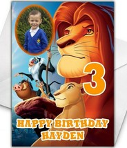 LION KING Photo Upload Birthday Card - Personalised Disney Birthday Card - £4.40 GBP