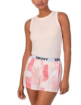 DKNY Womens Pajamas Pink Multicolor Tank Top Shorts Sleeveless Soft Logo - $38.99