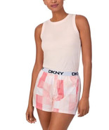 DKNY Womens Pajamas Pink Multicolor Tank Top Shorts Sleeveless Soft Logo - $53.32 CAD