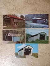 Vintage Lot Of 5 Postcards Covered Bridges Jackson And Lawrence Counties... - £5.41 GBP