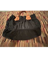 Authentic Xxi Seccolo Black Nylon  Ruched Handbag Vintage Bag Listed Unt... - $4,233.77 MXN