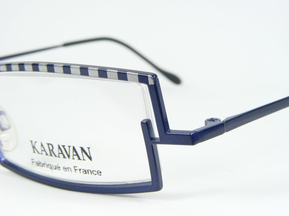 KARAVAN 5318 587 BLUE /SILVER EYEGLASSES GLASSES METAL FRAME 46-20-140mm France Item image 5
