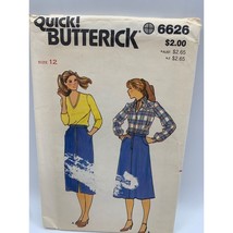 Butterick Misses Skirt Sewing Pattern sz 12 6626 - uncut - $14.15