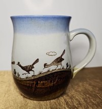 Vintage 70s Stoneware Roadrunner Desert Cactus Brown Blue Speckled Coffe... - £17.39 GBP