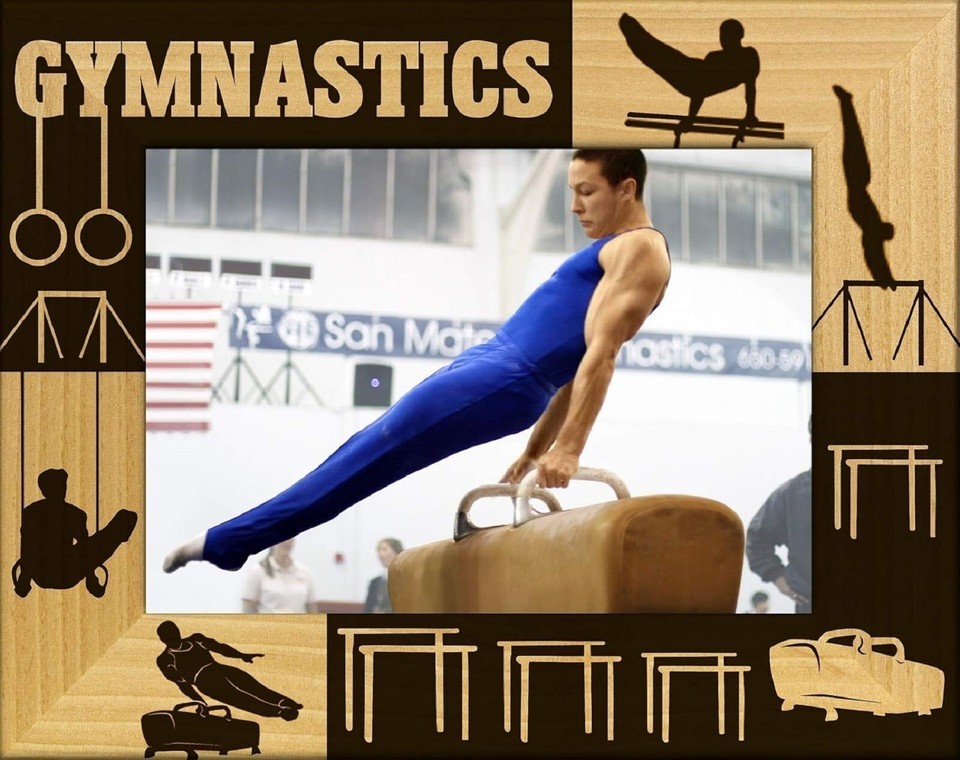Gymnastics Laser Engraved Wood Picture Frame Landscape (5 x 7) - $30.99