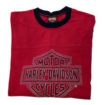 Harley Davidson Pullover Mens XL Smoky mt.Logo on sleeve ,Red/Black - £14.86 GBP
