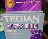 4 Boxes Trojan Ultra Thin Lubricated Condoms Ultra Sensitivity 3 condom ... - $8.80