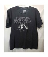 Star Wars T-Shirt Large Black 25&quot;/21&quot; Darth Vader Fight - $24.39 CAD