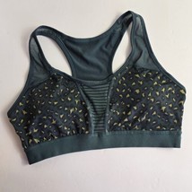 Zyia size Large Active Pine Leopard Bomber Sports Bra 2 RC Mesh Removabl... - $18.79