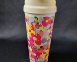 Kate Spade Twist on Locking Lid Cream Floral 16 oz Plastic Insulated Tum... - £8.55 GBP
