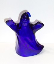 Fenton Glass Cobalt Blue Halloween Ghost Figurine Made by Mosser Glass in USA - £67.84 GBP
