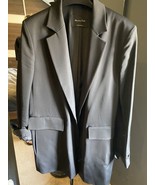 Massimo Dutti Black Satin Blazer UK 12/EU 40 - $136.10 CAD