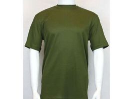 Men Dressy T-Shirt  Log-In Uomo Soft Crew Neck Silky Short Sleeves 218 olive image 2