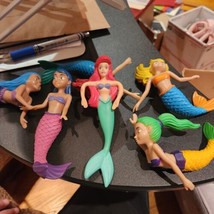 Disney Ariel and mermaid sisters bendems figures lot of 6 - £12.50 GBP