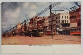 LA New Orleans Canal Street c1907 udb Postcard S5 - £6.69 GBP