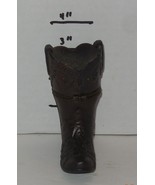 Resin &amp; Metal Cowboy Boot Trinket Box Brown Copper Color 3-1/2” Tall - $15.69