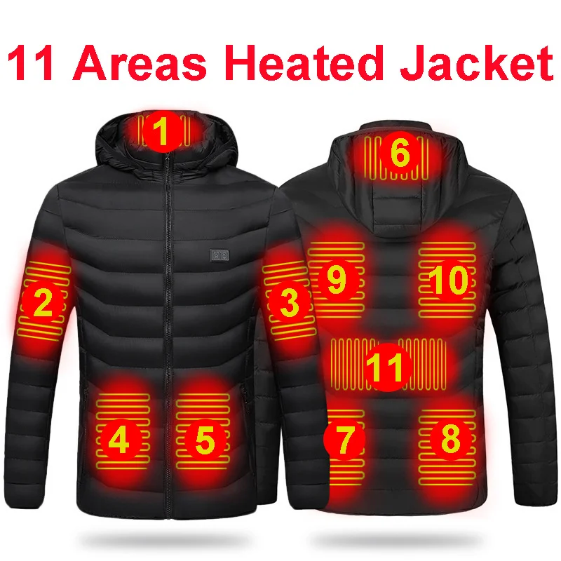 USB Electric Heating Jacket Winter Women Men&#39;s Heated Jacket Warm Thermal Jacket - £140.89 GBP