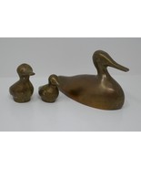 Brass Duck Decoy Bird Figurine Set Vintage Collectible Made in India - $47.68 CAD