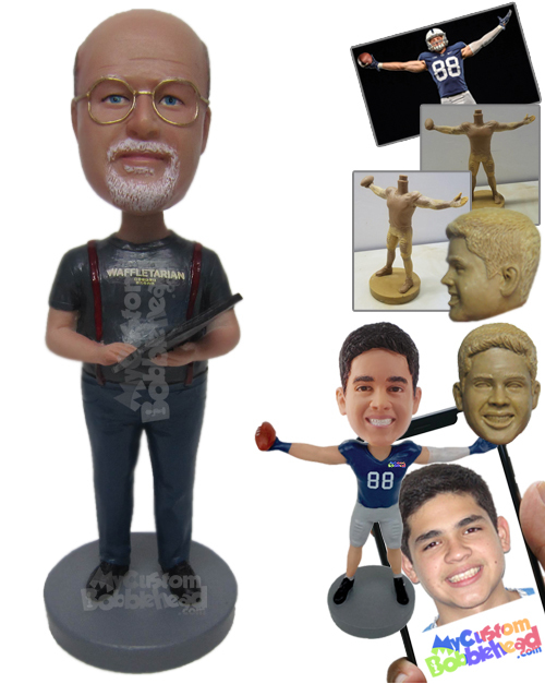 Primary image for Personalized Bobblehead Engineer Dude Working With His Gadget Wearing T-Shirt An