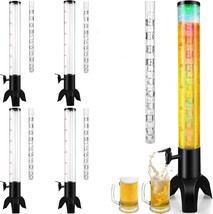 4Pcs Beer Giraffe Dispenser, 100Oz/3.2 Qt Mimosa Tower Dispenser With, Beverage - $181.99