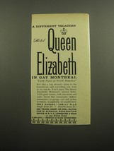 1960 Hotel Queen Elizabeth Ad - A different vacation - £11.79 GBP