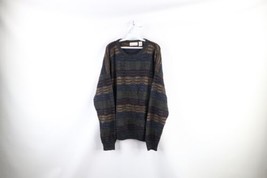 Vintage 90s Coogi Style Mens XL Ed Bassmaster Rainbow Knit Cosby Dad Sweater - $89.05