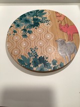 Life on the Farm 13&quot; Bamboo Lazy Susan Turntable Pig, Sheep,  Chick Urba... - $18.50