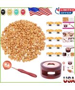 Luxurious Gold Wax Seal Kit with Warmer, Melting Spoon &amp; 10 Tealight Can... - $455.80 MXN