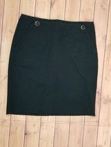 Banana Republic Womens Sz 8 A Line Stretch Black Skirt Short Knee with Pockets - £7.54 GBP