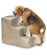 Three Step Pet Dog or Cat Soft Covered Stairs, Staircase Doggy Steps Ind... - £37.22 GBP