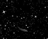 Cotton Crazy Glow in the Dark Stars Night Sky Black Fabric Print by Yard... - $15.95