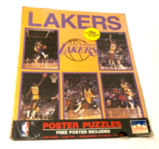 $45 Vintage 80s Starline NBA Los Angeles Lakers 400 Pieces Poster Puzzle New - £38.33 GBP