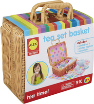 Alex Pretend &amp; Play Tea Time Basket Kids Tea Set, 19 Piece - £25.23 GBP